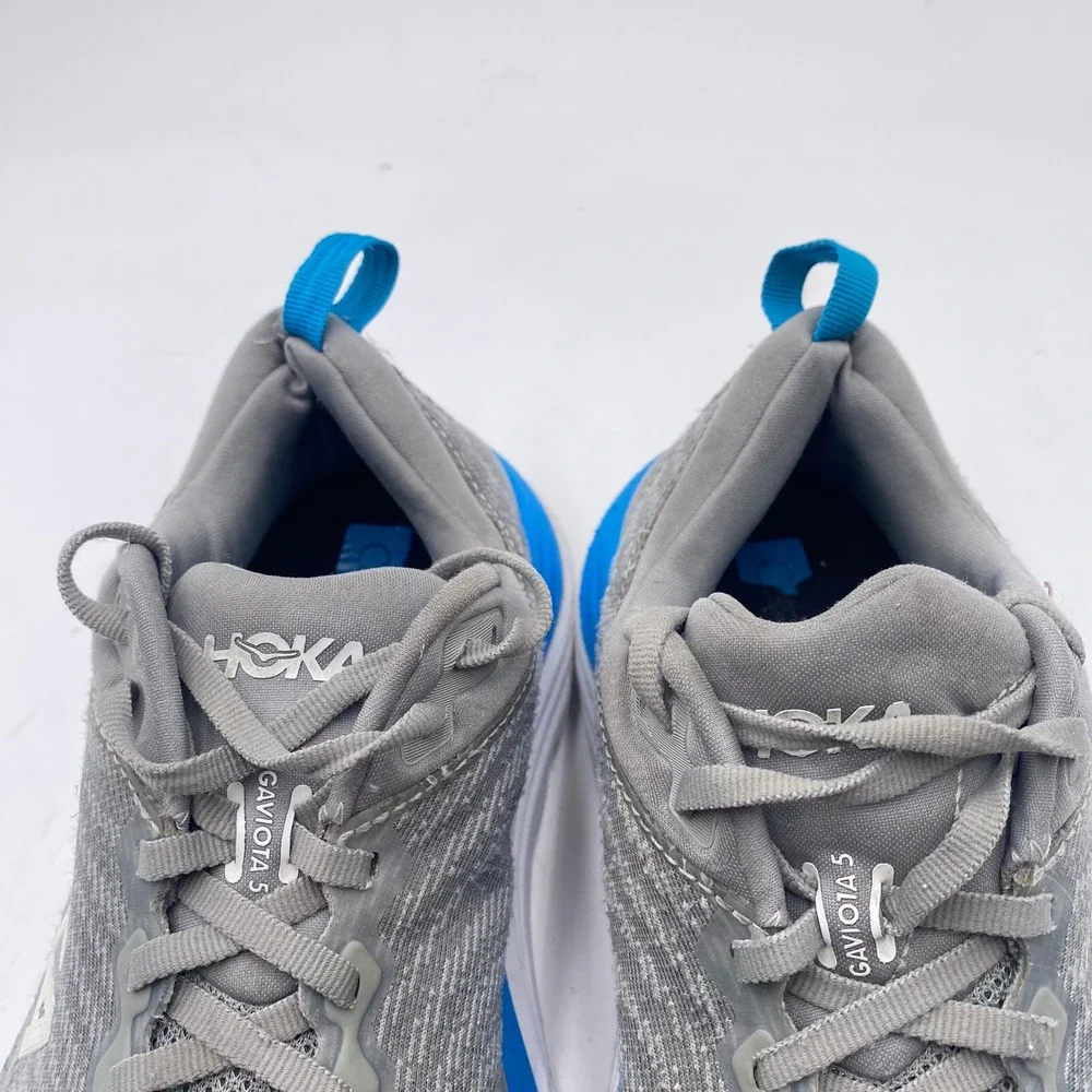 Hoka Gaviota 5 Running Shoes Mens 8.5 D Grey Blue Stability Sneaker 1127929 LDVB